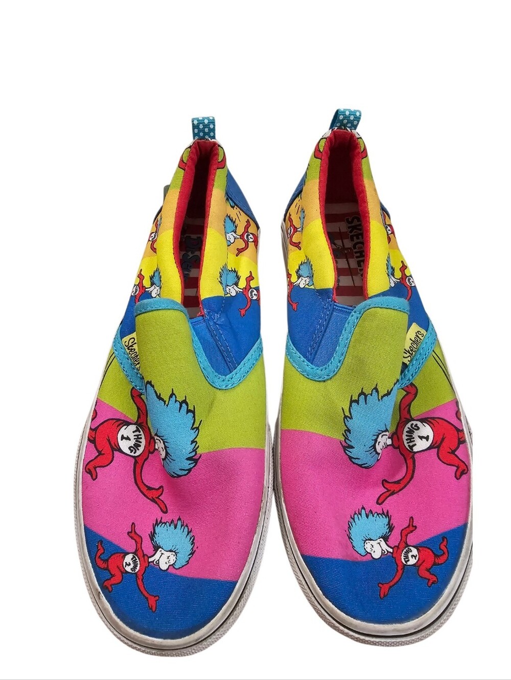 Dr. Seuss Themed Slip-On Kids Shoes - Pink, Blue & Green